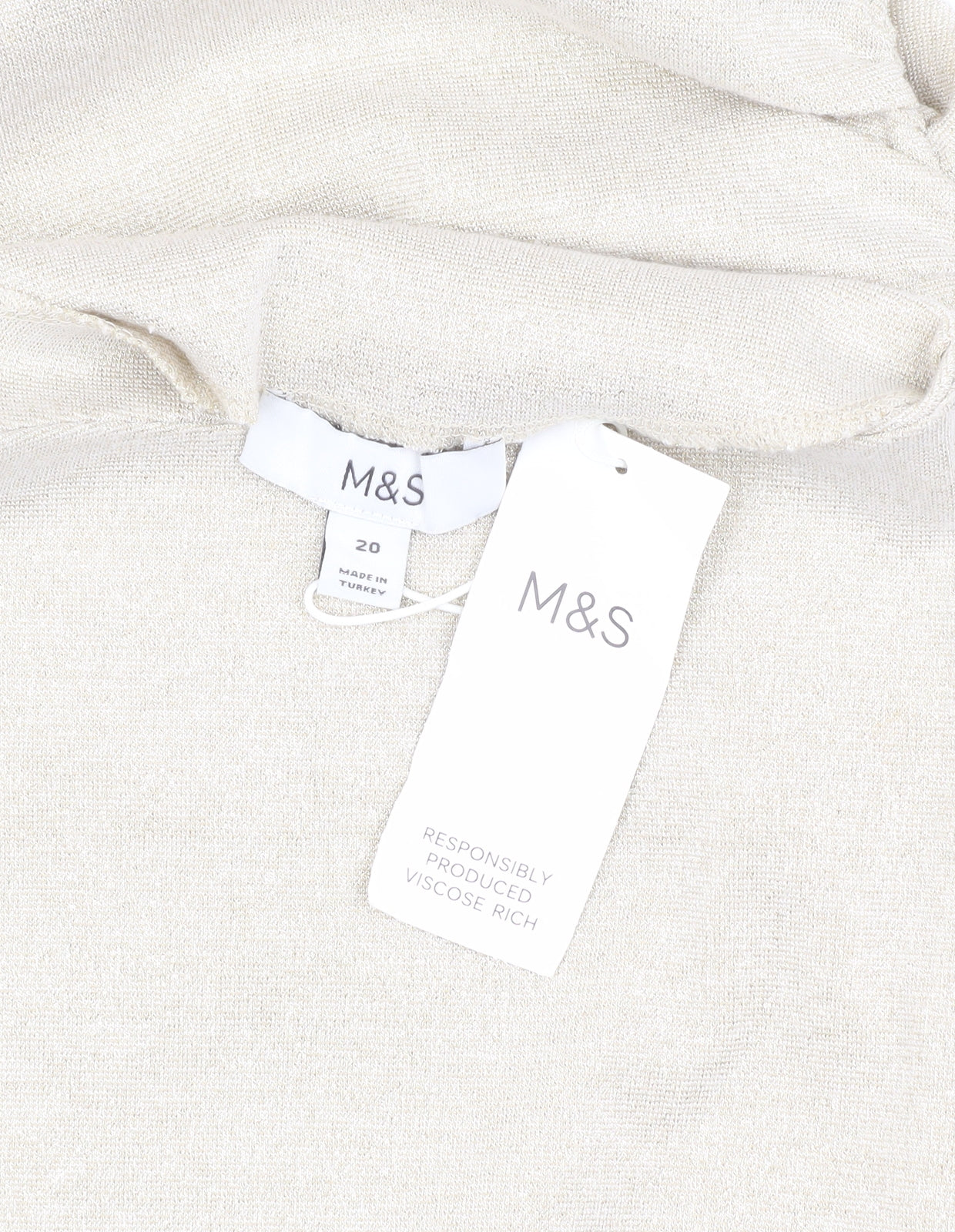 Womens UK Size 20 Marks and Spencer Beige Basic Blouse