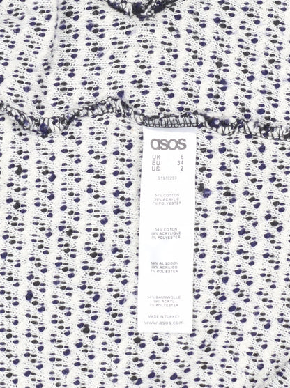 Womens UK Size 6 ASOS Blue Cardigan Jumper