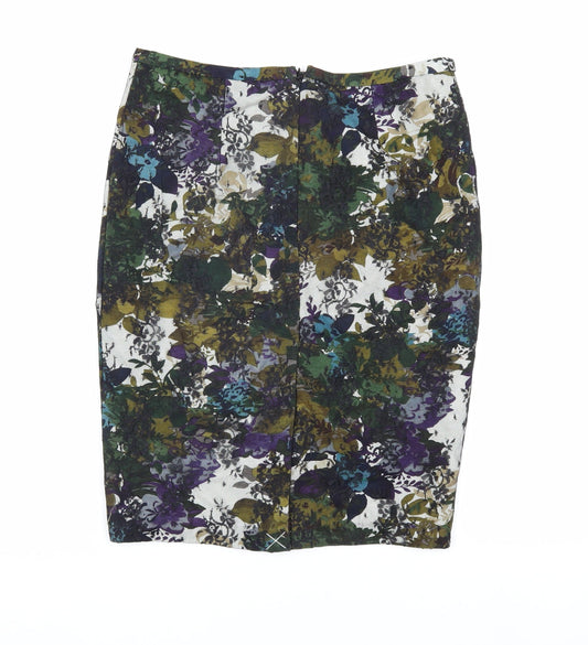 Next Women's Multicoloured Floral Pencil Skirt Size 10
