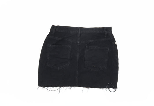 ASOS Women's Black Cotton Short Skirt, Size 12