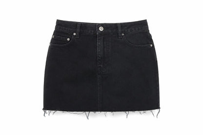 ASOS Women's Black Cotton Short Skirt, Size 12