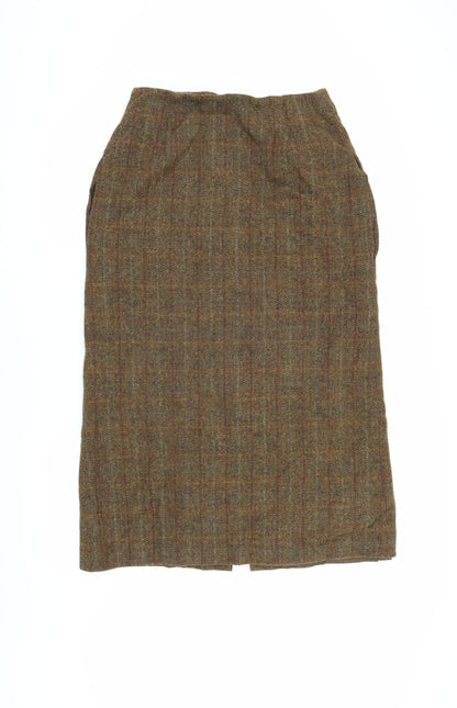 Orvis Women's Brown Tweed Midi Skirt Size 6