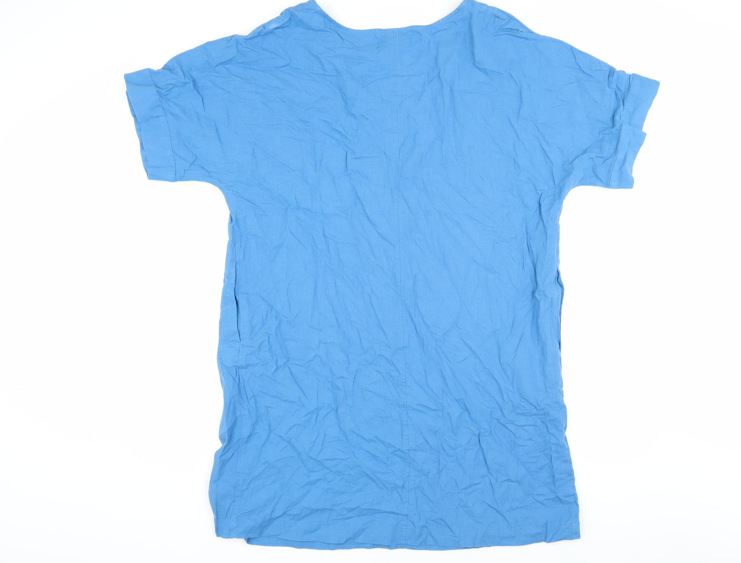 Womens UK Size 16 Marks and Spencer Blue Tunic T-Shirt