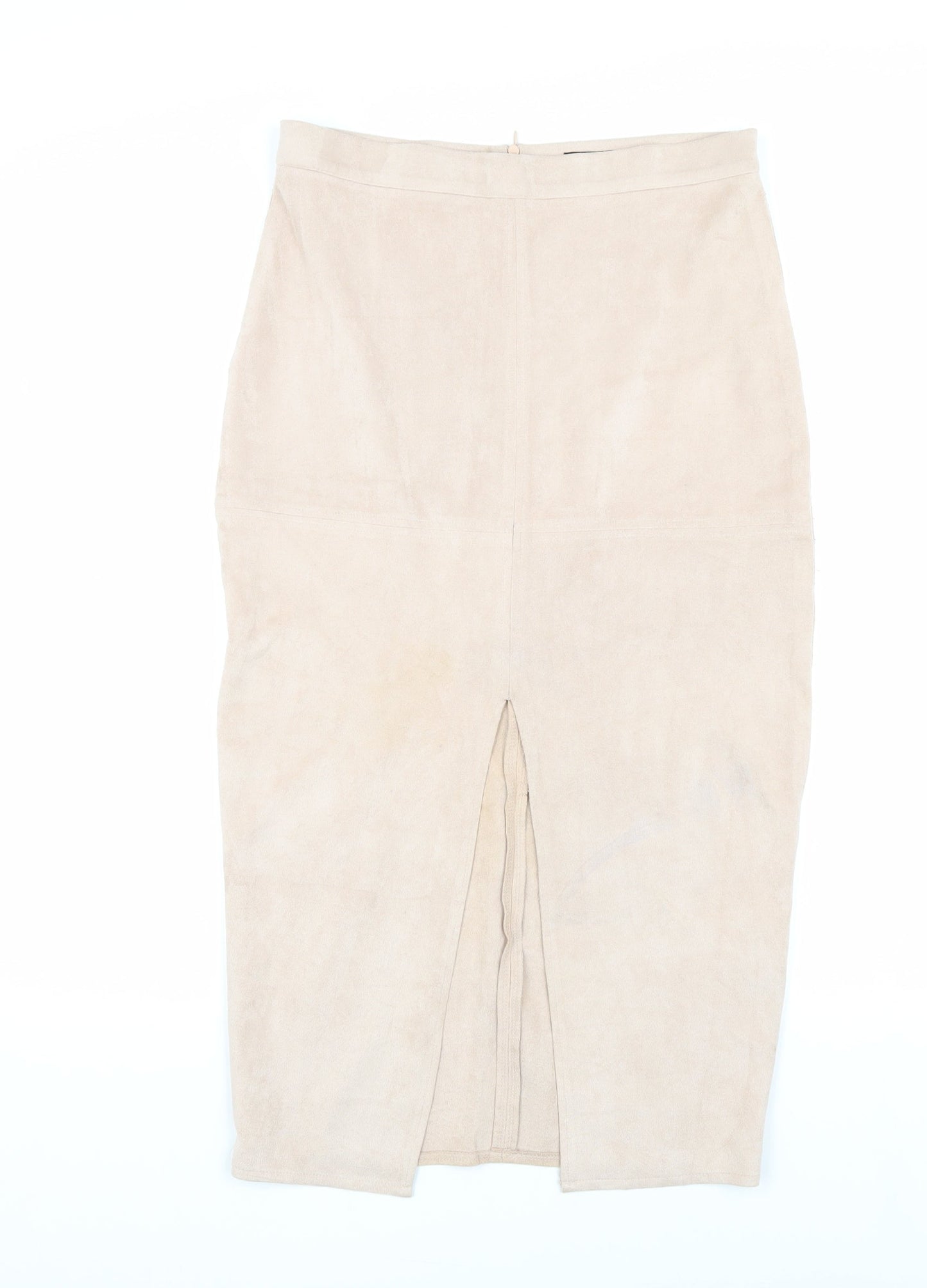 Missguided Women's Beige Midi Pencil Skirt Size 10