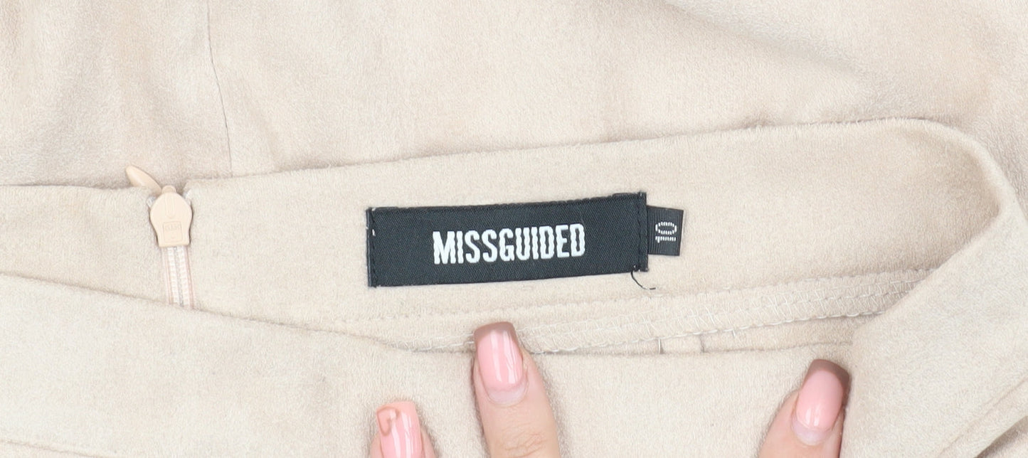 Missguided Women's Beige Midi Pencil Skirt Size 10