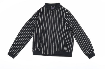 Womens UK Size 12 Marks and Spencer Black Bomber Jacket
