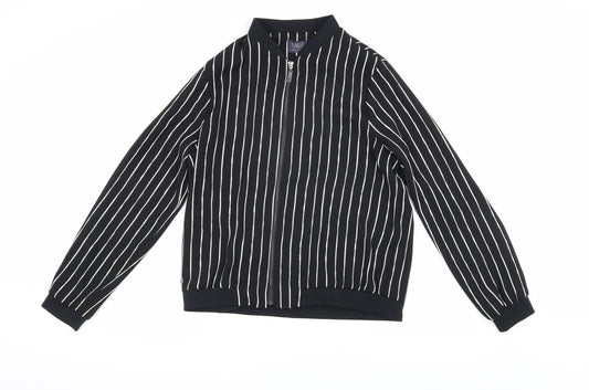 Womens UK Size 12 Marks and Spencer Black Bomber Jacket