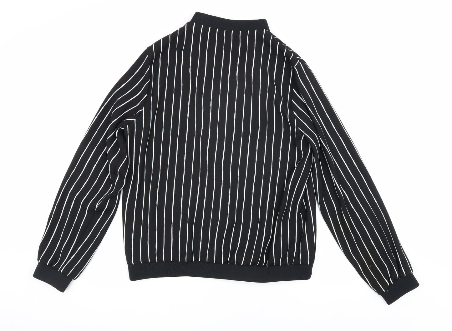 Womens UK Size 12 Marks and Spencer Black Bomber Jacket