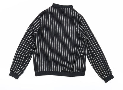 Womens UK Size 12 Marks and Spencer Black Bomber Jacket