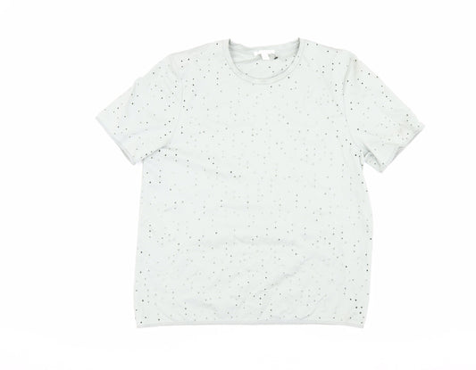 COS Women's Grey L Cotton Crew Neck T-Shirt