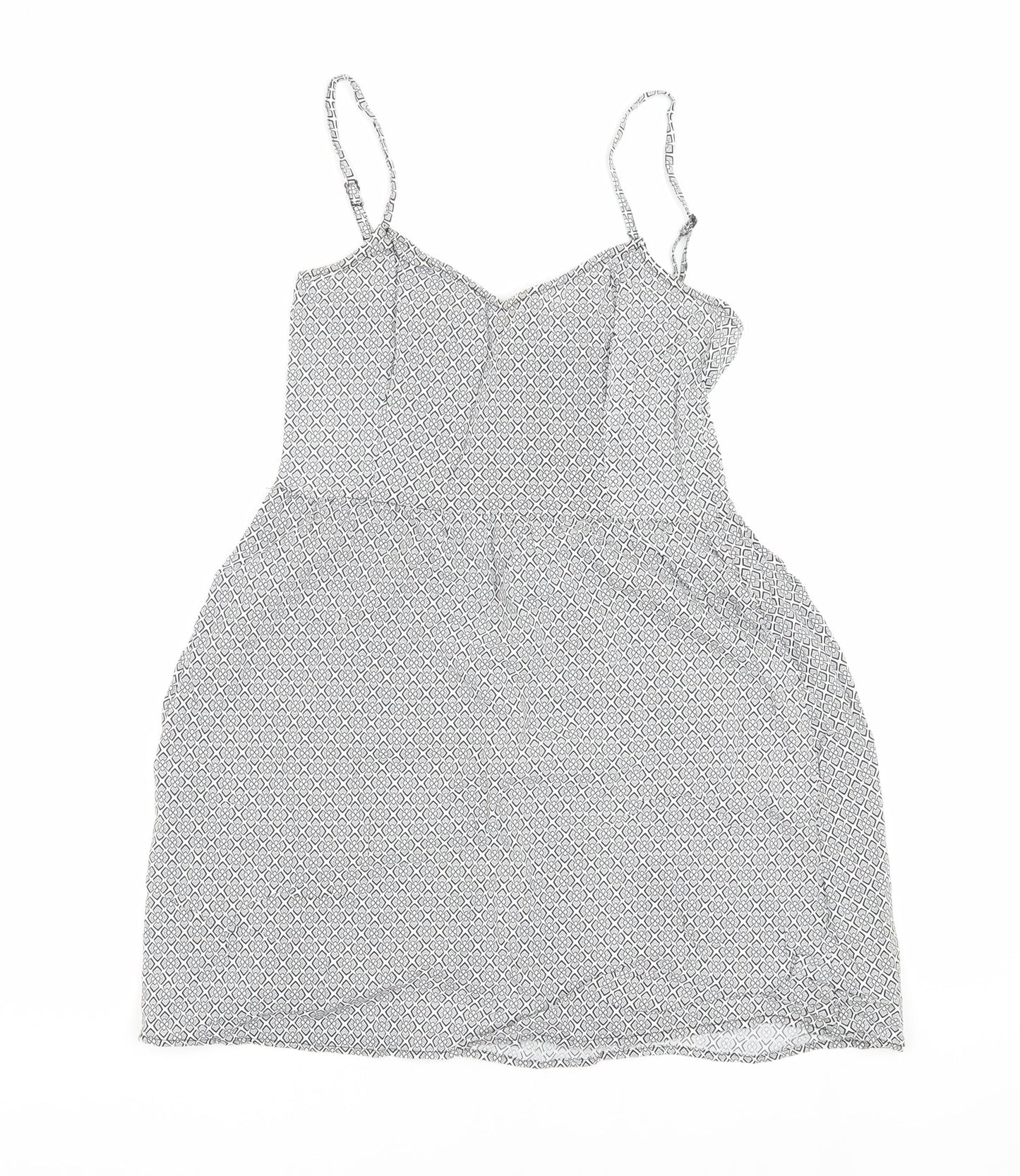 Divided Women's White Geometric Dress Size 8