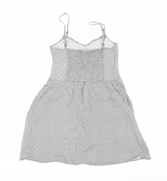 Divided Women's White Geometric Dress Size 8