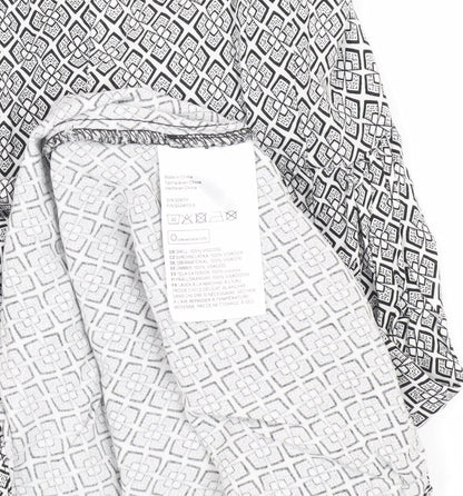 Divided Women's White Geometric Dress Size 8