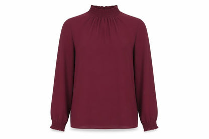 Womens UK Size 10 New Look Red Basic Blouse