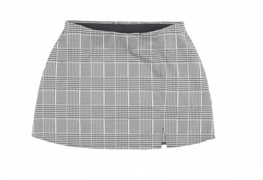 H&M Women's Multicoloured Check Pencil Skirt Size 12