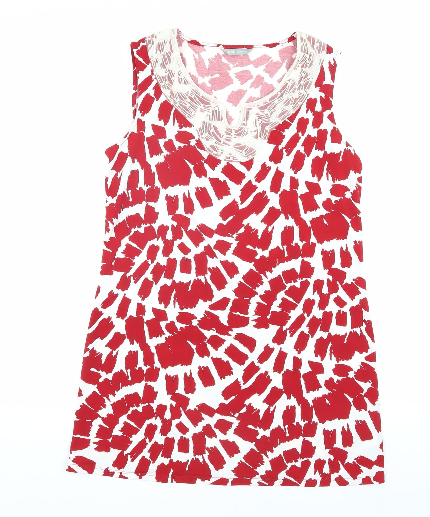 Marks & Spencer Women's Red Sleeveless Top Size 12