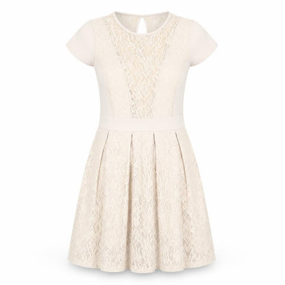 Warehouse Women Beige Short Sleeve Party Dress