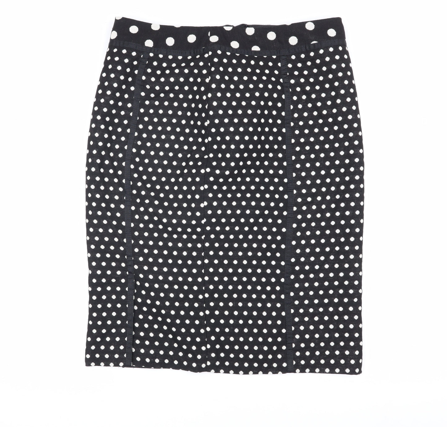 Laura Ashley Women's Black Polka Dot Pencil Skirt