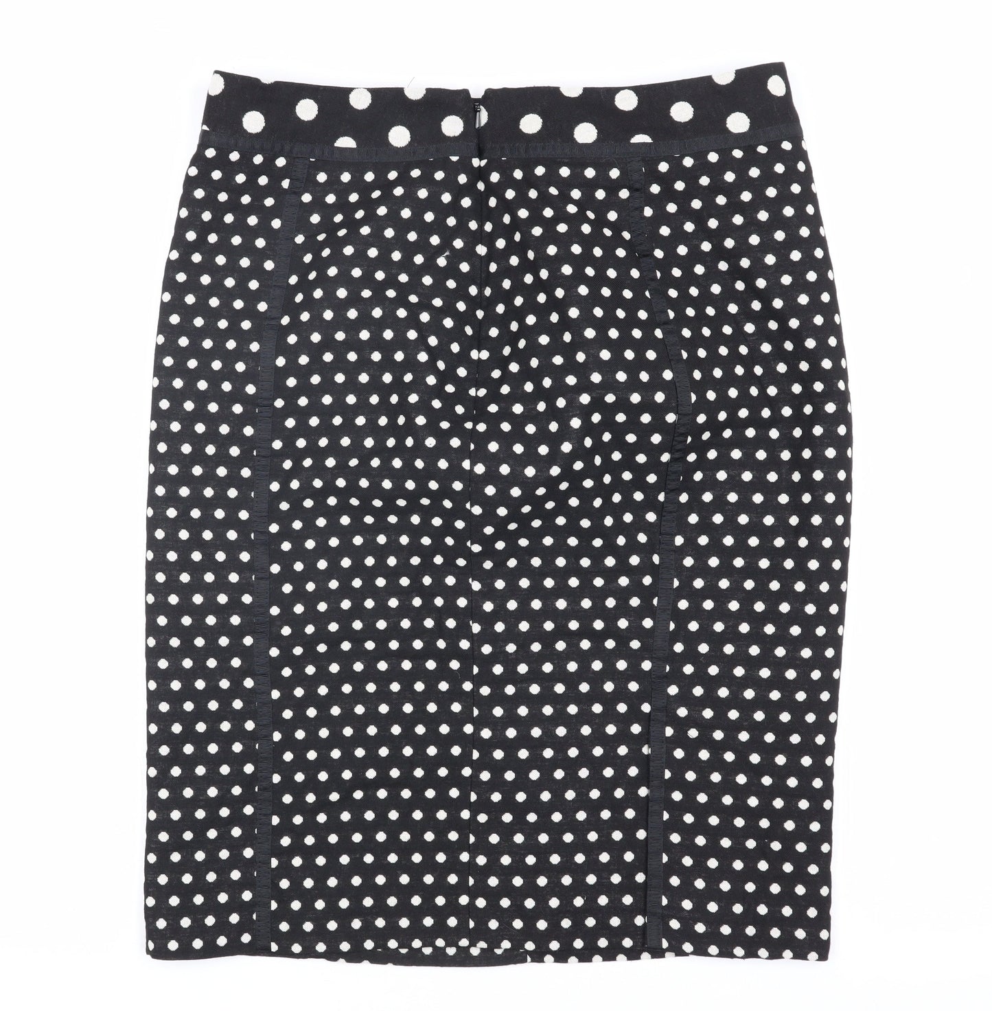 Laura Ashley Women's Black Polka Dot Pencil Skirt