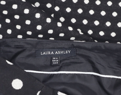 Laura Ashley Women's Black Polka Dot Pencil Skirt