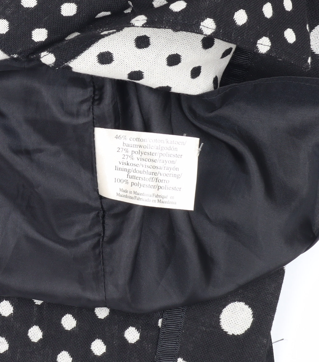 Laura Ashley Women's Black Polka Dot Pencil Skirt