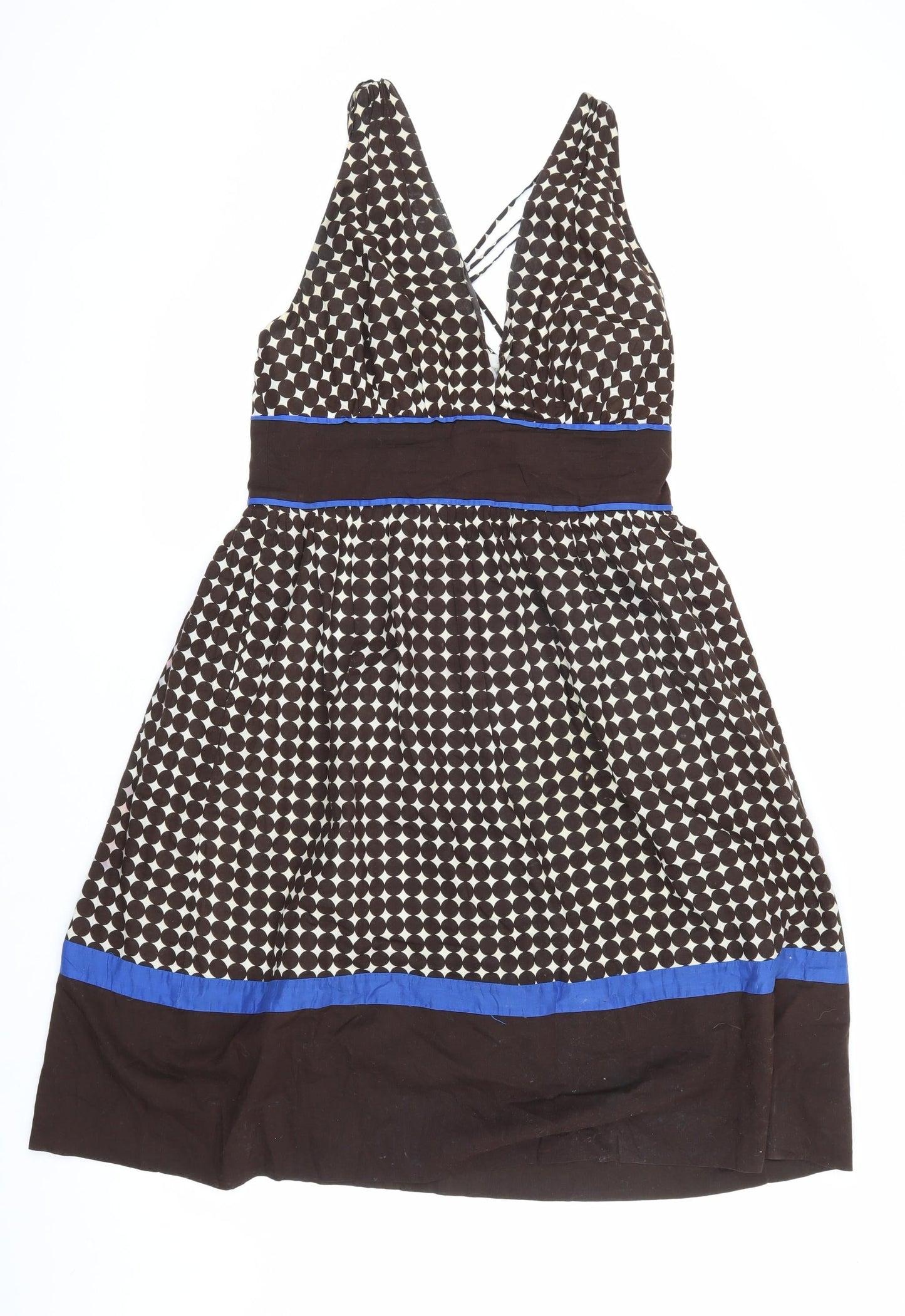 Next Women's Brown Geometric Dress, Size 12