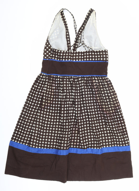 Next Women's Brown Geometric Dress, Size 12