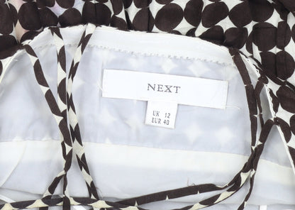Next Women's Brown Geometric Dress, Size 12