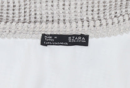 Womens UK Size S Zara Beige Basic Blouse