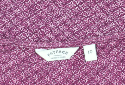 Fat Face Women's Purple Geometric Wrap Dress Size 10