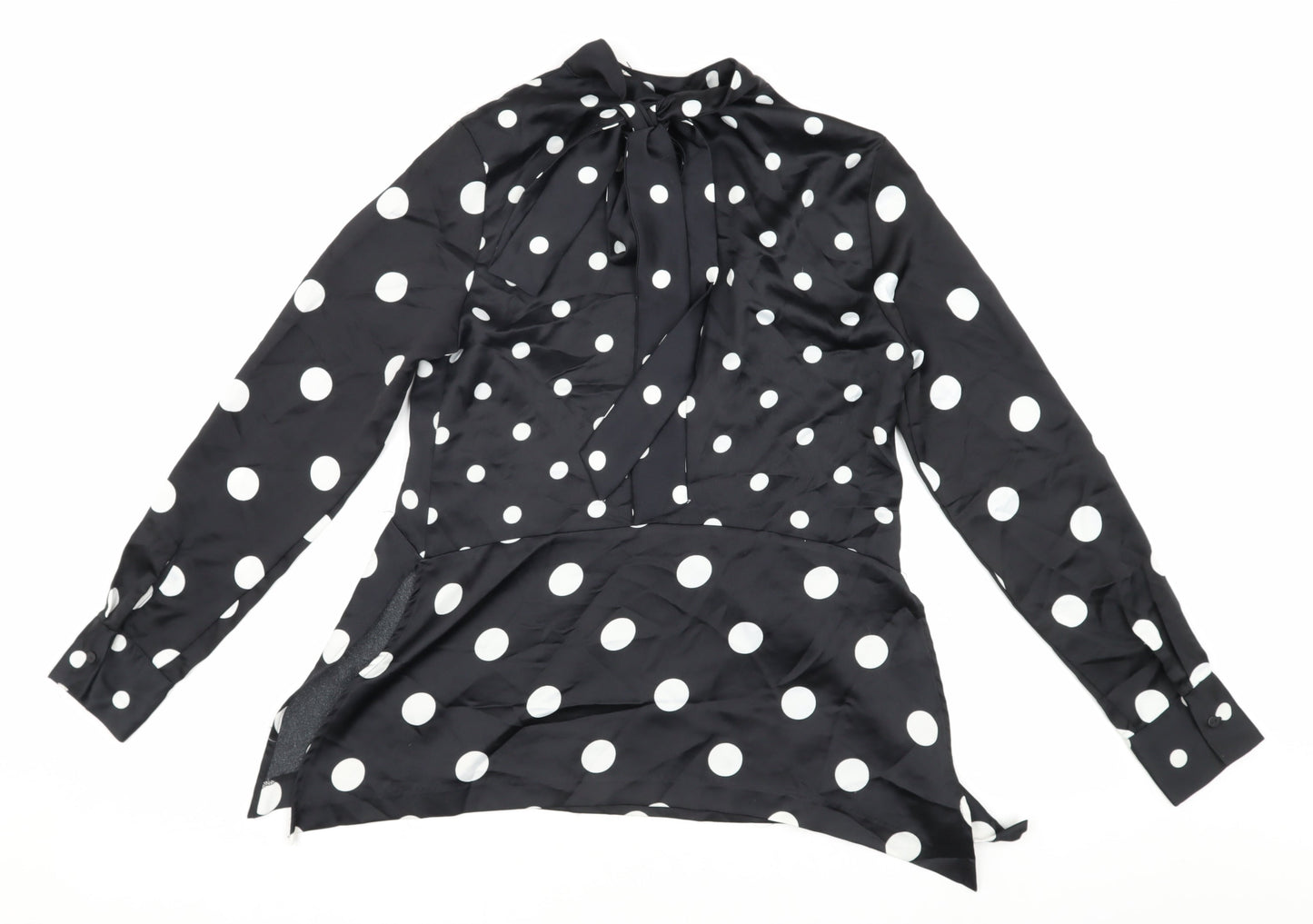 Womens UK Size 8 H&M Black Basic Blouse