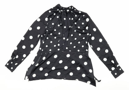 Womens UK Size 8 H&M Black Basic Blouse