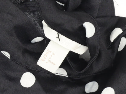 Womens UK Size 8 H&M Black Basic Blouse