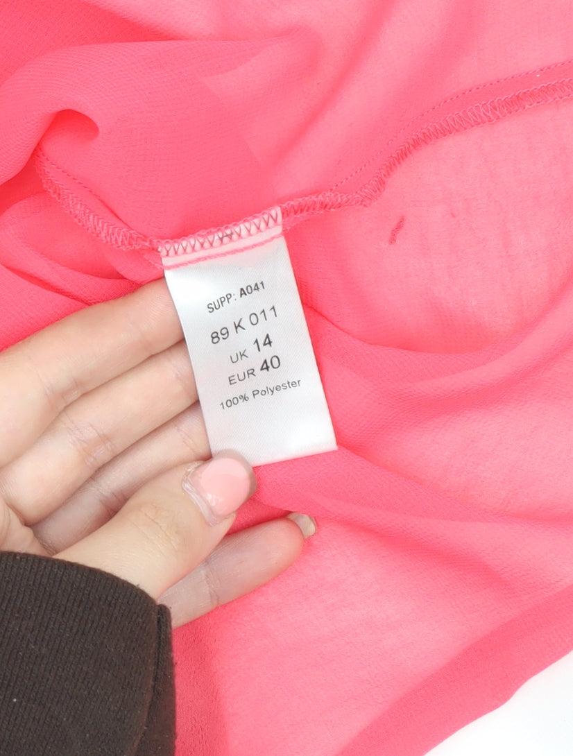 Womens UK Size 14 Kaleidoscope Pink  Tank