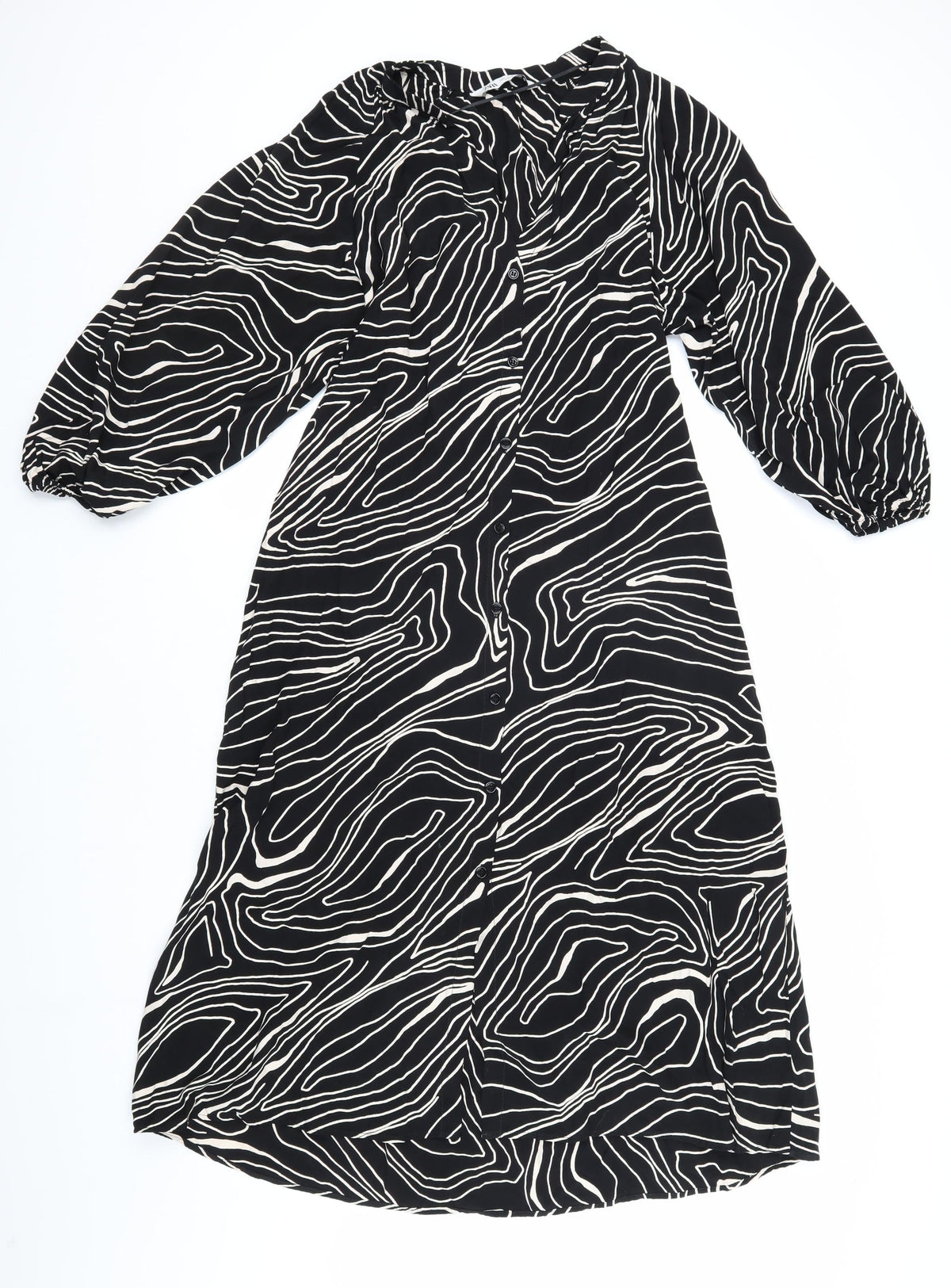 Zara Women's Black Button Dress Size 12