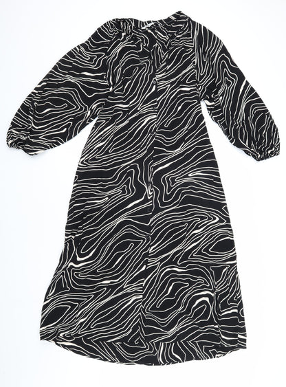 Zara Women's Black Button Dress Size 12