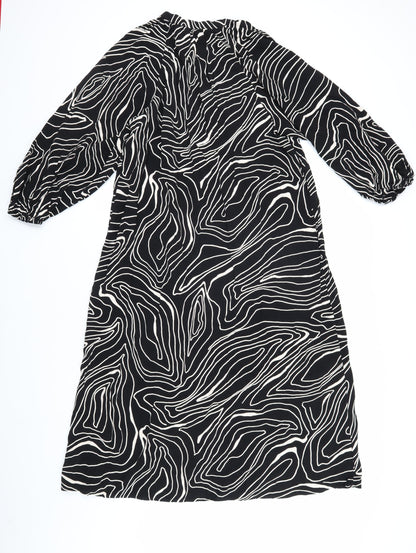 Zara Women's Black Button Dress Size 12