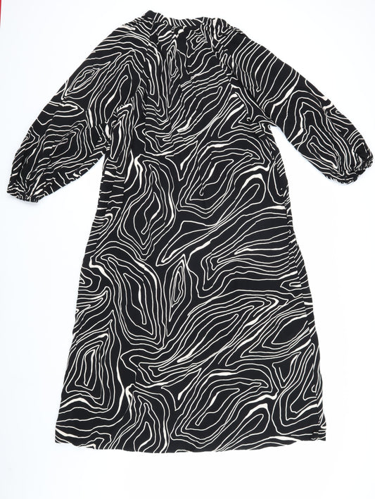 Zara Women's Black Button Dress Size 12