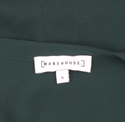 Womens UK Size 8 Warehouse Green  Blouse