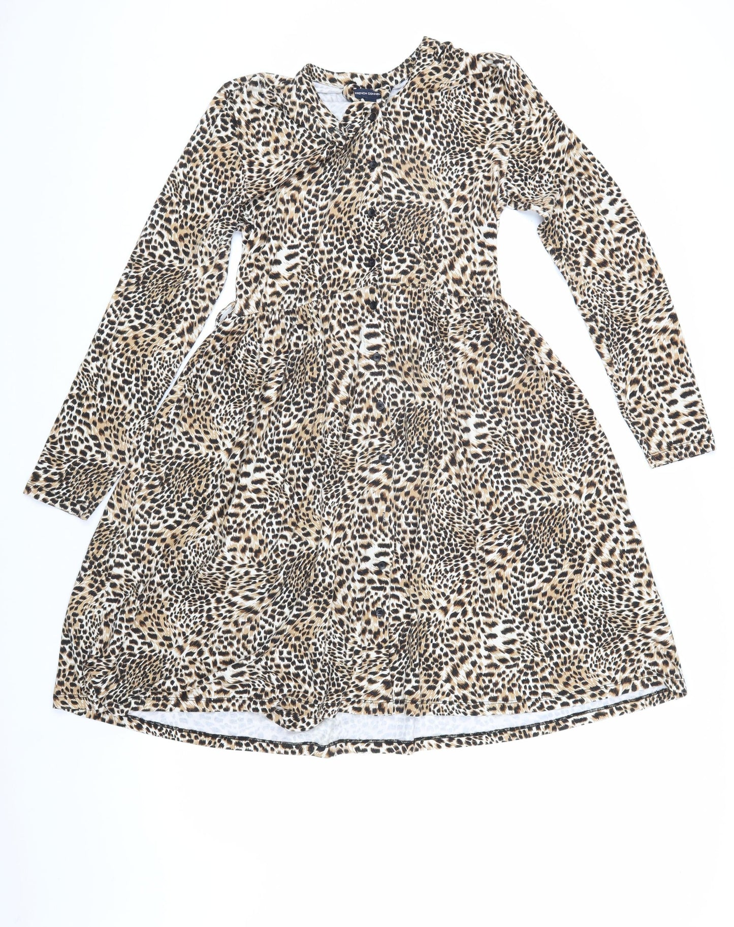 French Connection Women's Multicoloured Animal Print Dress Size 10