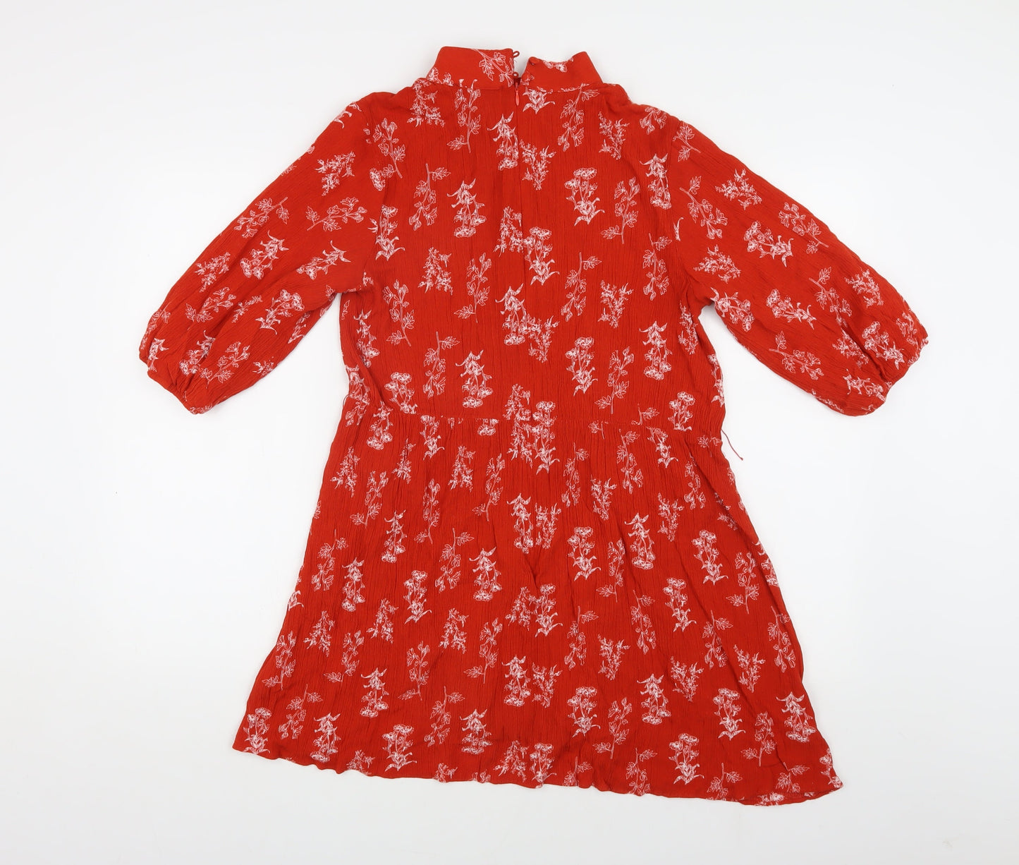 Lost Ink Women's Red Floral 3/4 Sleeve Dress Size 12