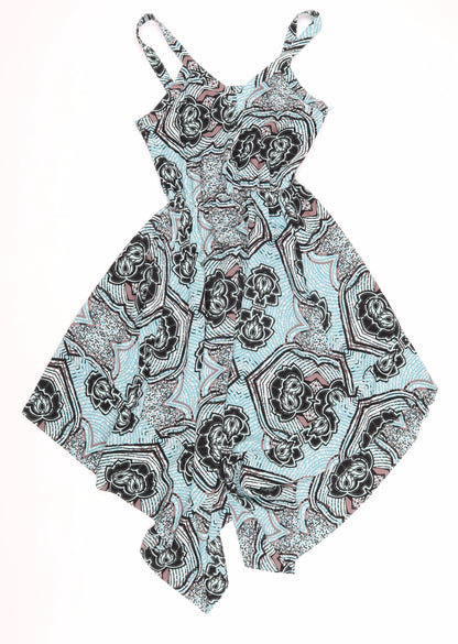 H&M Women's Multicoloured Asymmetric Slip Dress