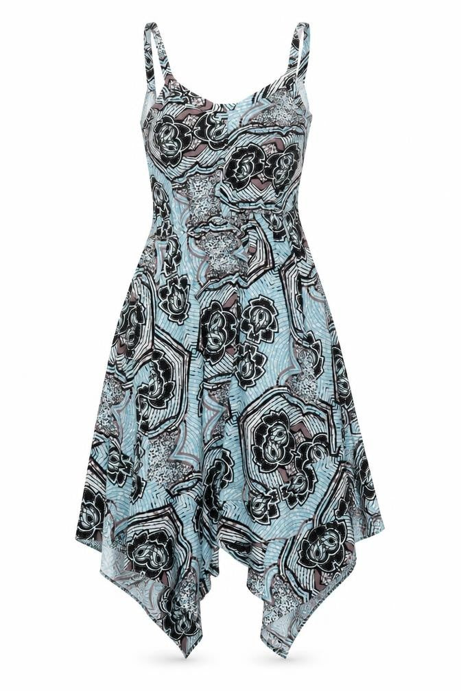 H&M Women's Multicoloured Asymmetric Slip Dress