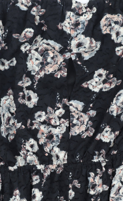 River Island Women's Black Floral Off the Shoulder Dress