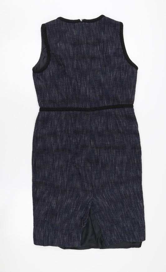 Hobbs Women's Blue Sheath Dress, UK 12, Classic Style