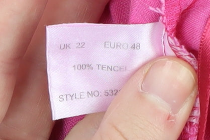 Ann Harvey Women's Pink Plus Size Beaded Skirt