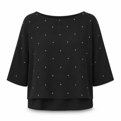 Womens UK Size S Wallis Black Basic Blouse