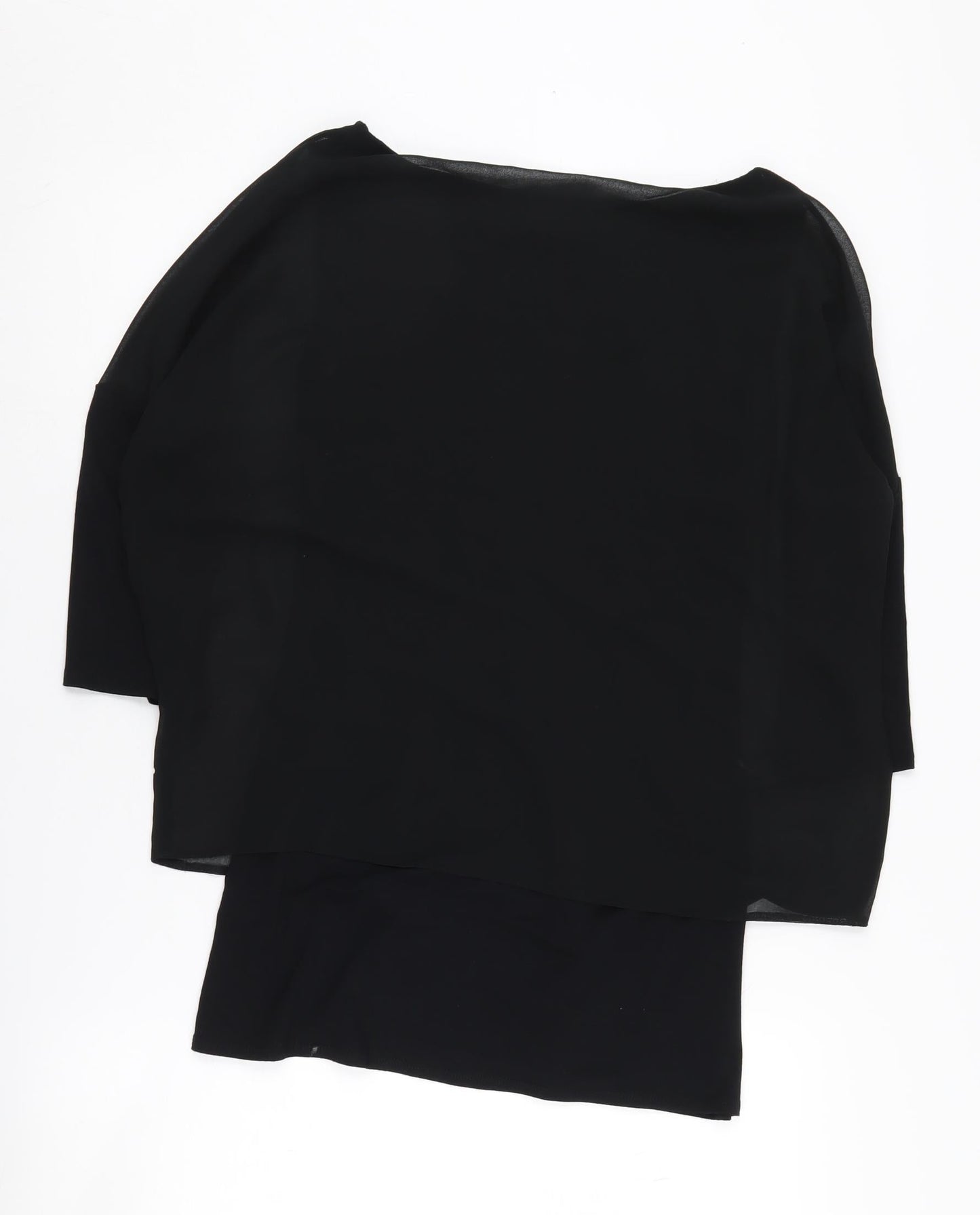 Womens UK Size S Wallis Black Basic Blouse