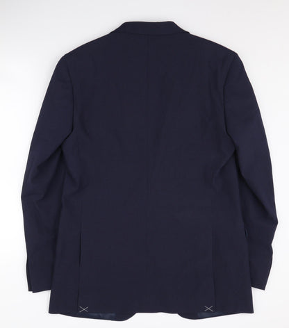 Mens UK Size 40 Marks and Spencer Regular Blue Suit Jacket