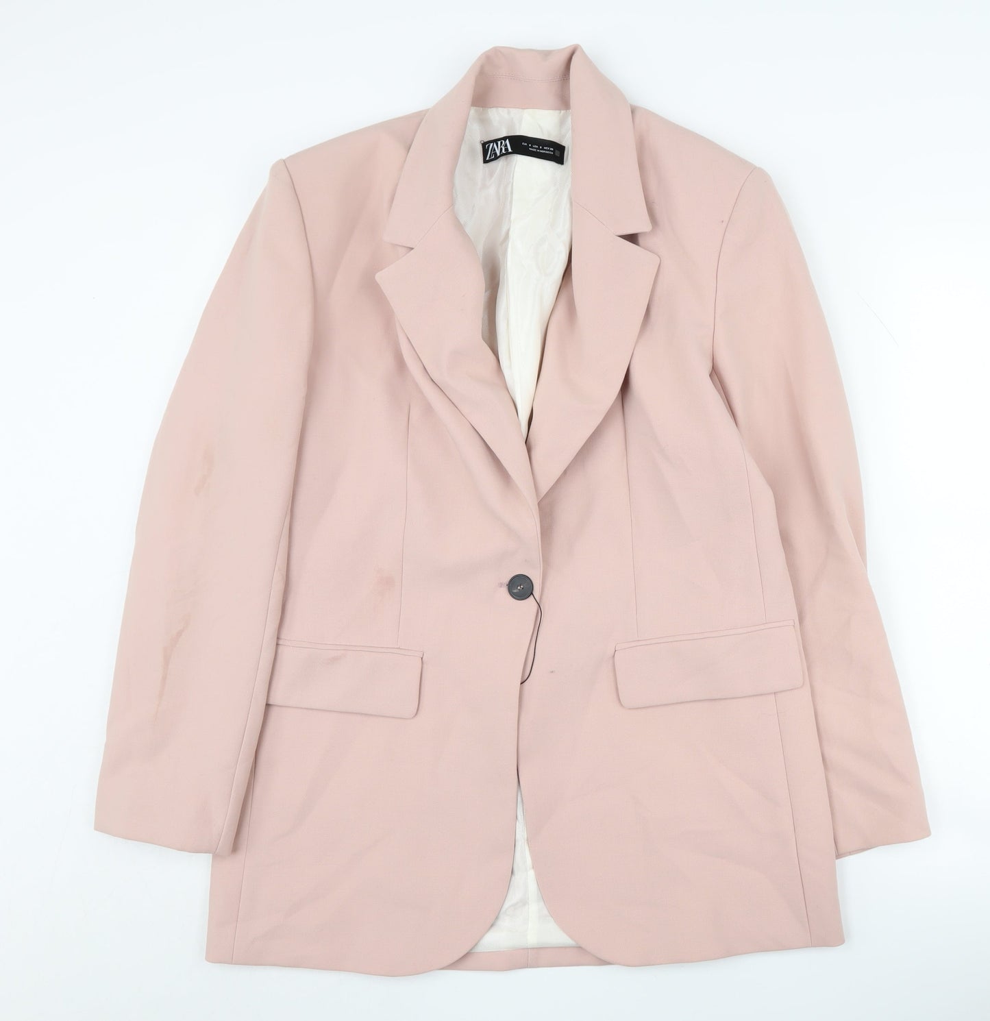 Zara Women's Pink Blazer, Size 10, Regular Fit